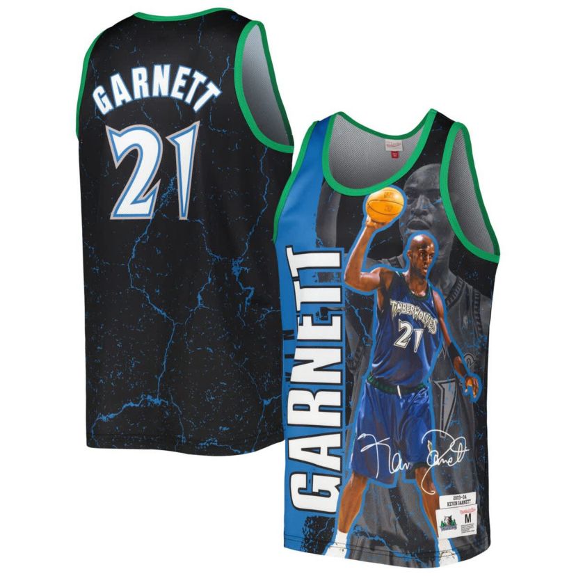NBA Kevin Garnett Minnesota Timberwolves 2003-04 Hardwood Classics Player Burst Tank Top
