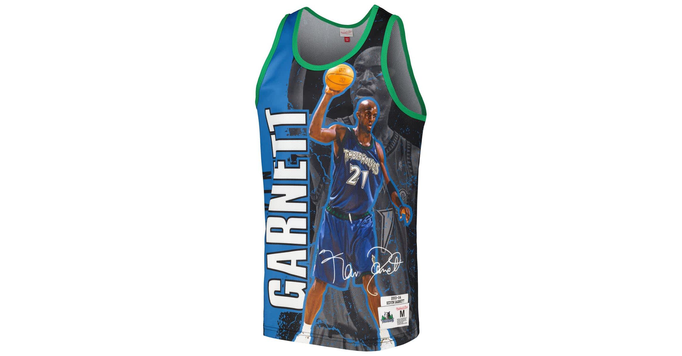 NBA Kevin Garnett Minnesota Timberwolves 2003-04 Hardwood Classics Player Burst Tank Top