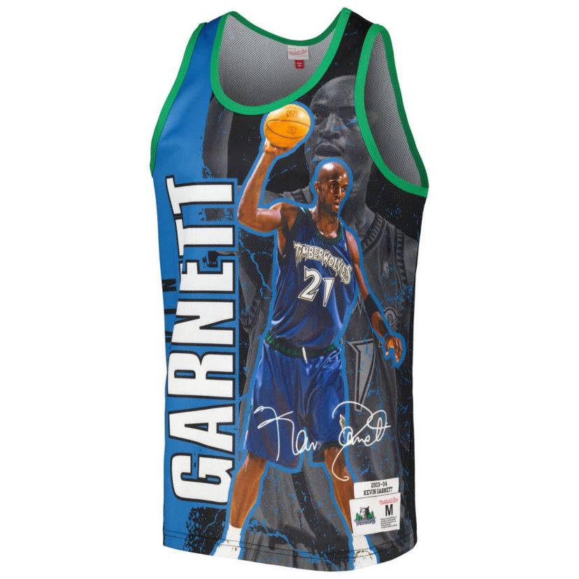 NBA Kevin Garnett Minnesota Timberwolves 2003-04 Hardwood Classics Player Burst Tank Top