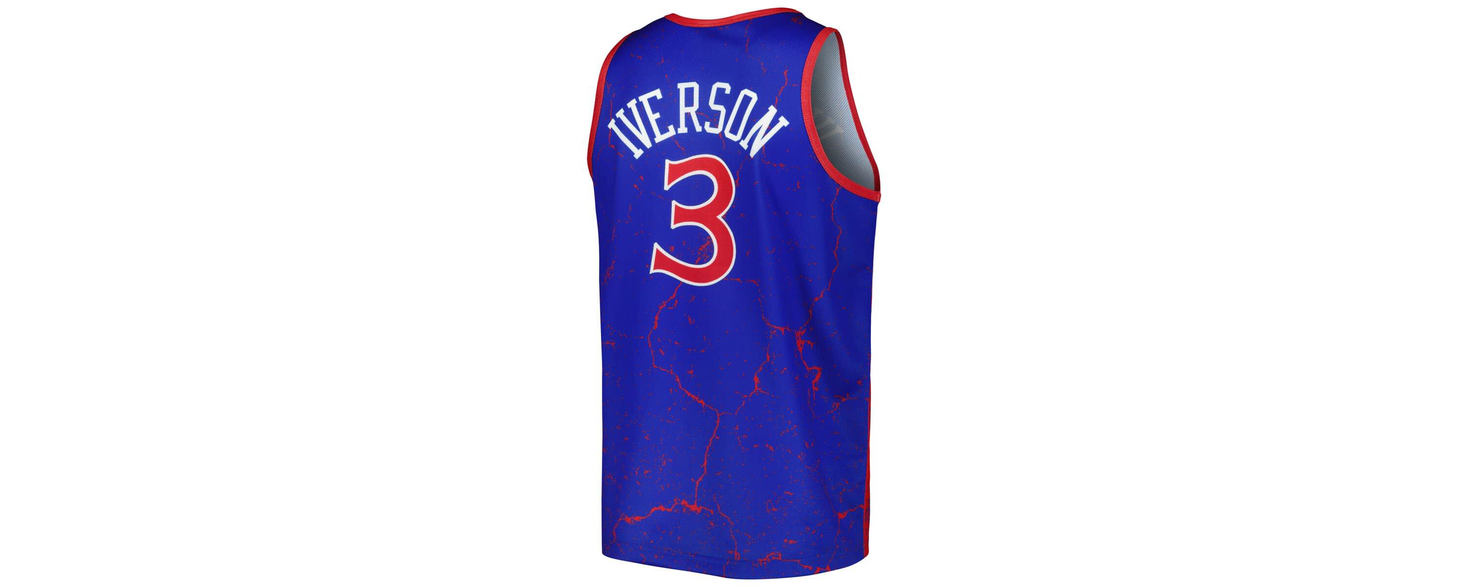 NBA Allen Iverson Philadelphia 76ers 1996-97 Hardwood Classics Player Burst Tank Top