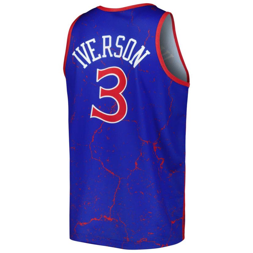 NBA Allen Iverson Philadelphia 76ers 1996-97 Hardwood Classics Player Burst Tank Top