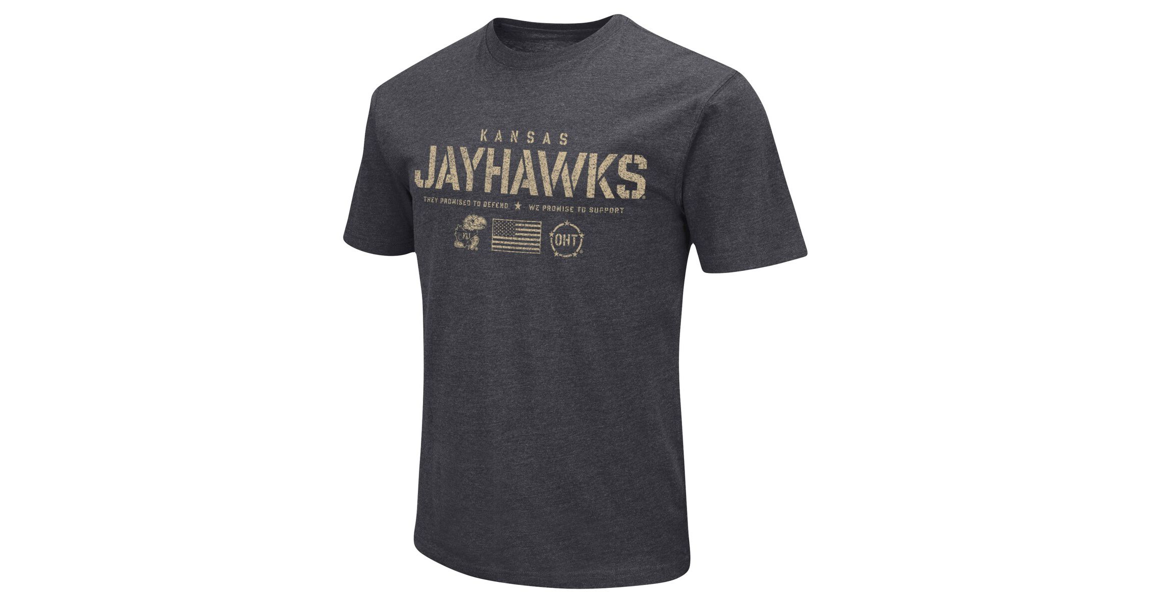 NCAA Kansas Jayhawks Big & Tall OHT Military Appreciation Playbook T-Shirt