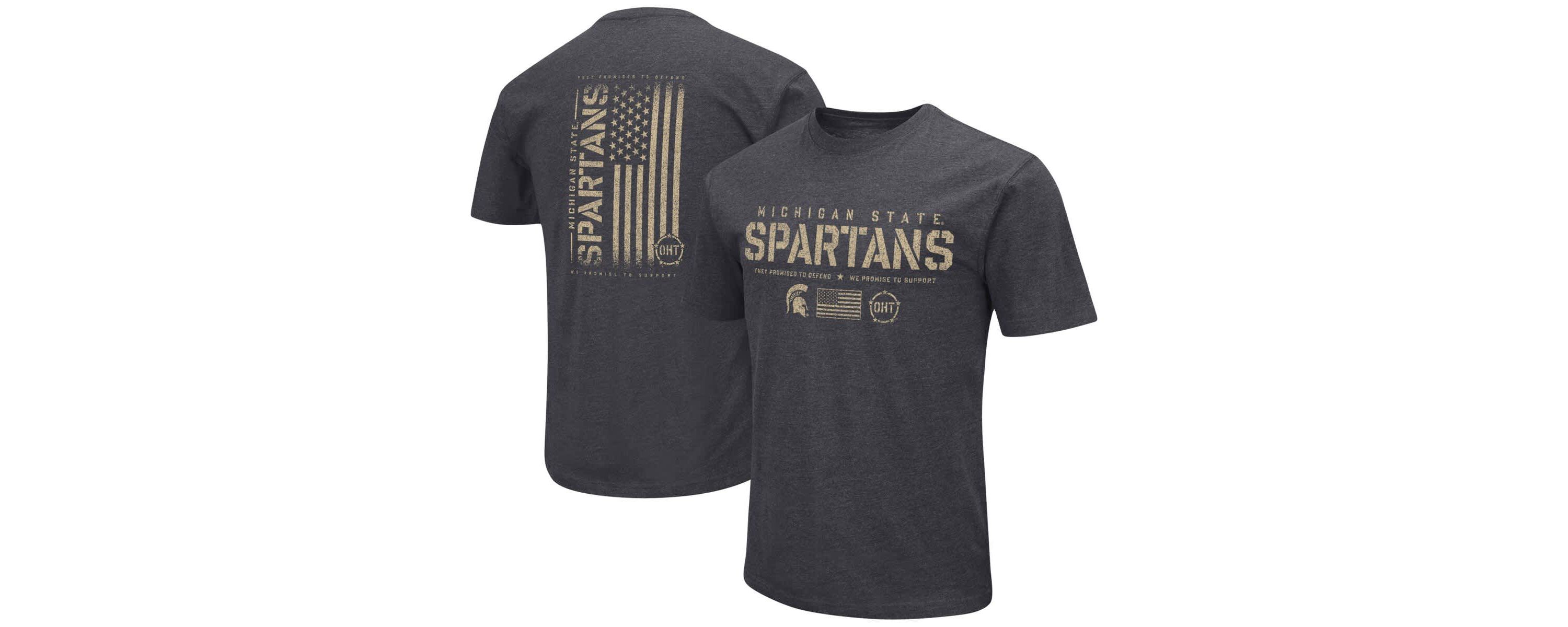 NCAA Michigan State Spartans Big & Tall OHT Military Appreciation Playbook T-Shirt