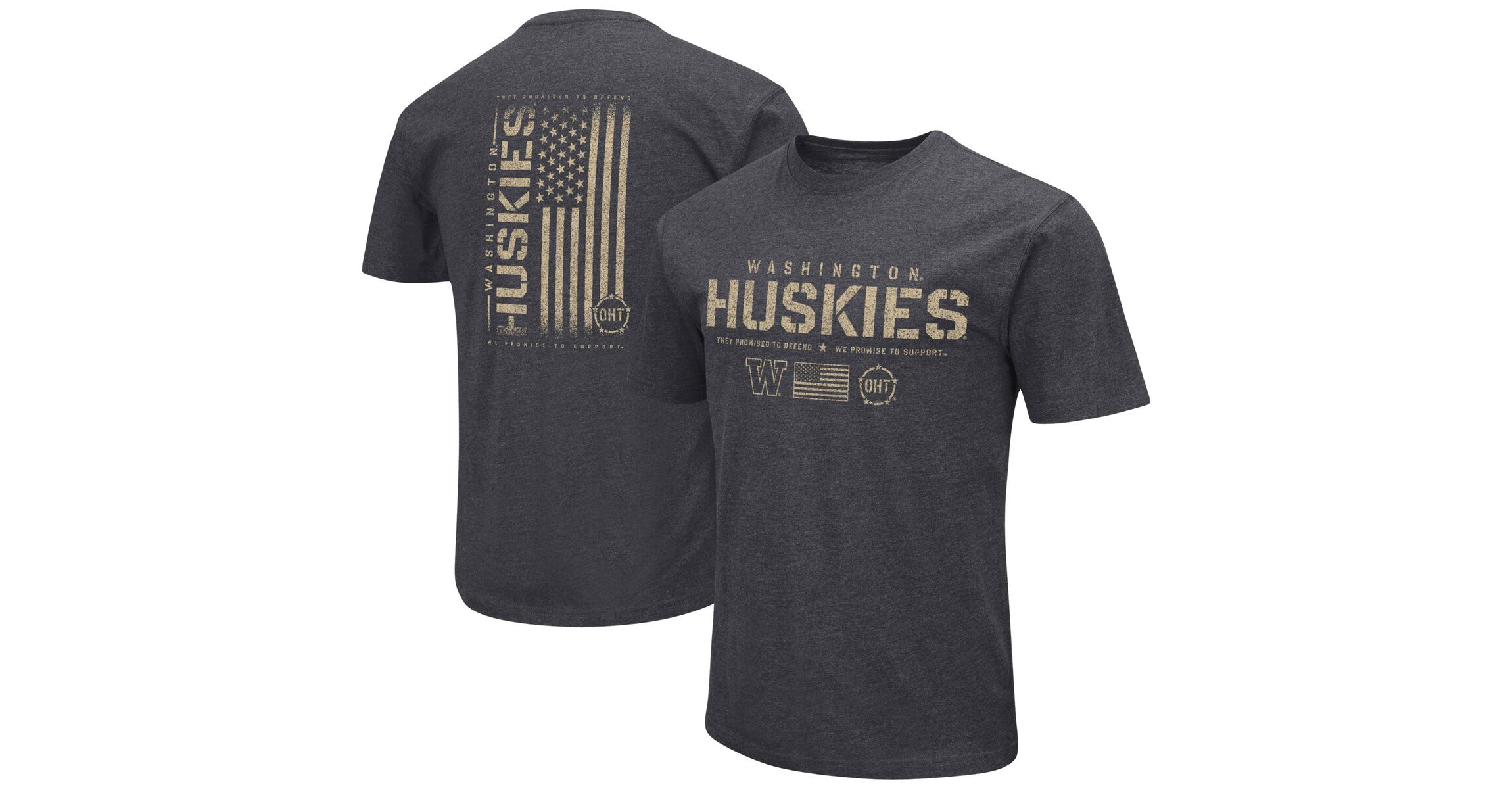 NCAA Washington Huskies Big & Tall OHT Military Appreciation Playbook T-Shirt