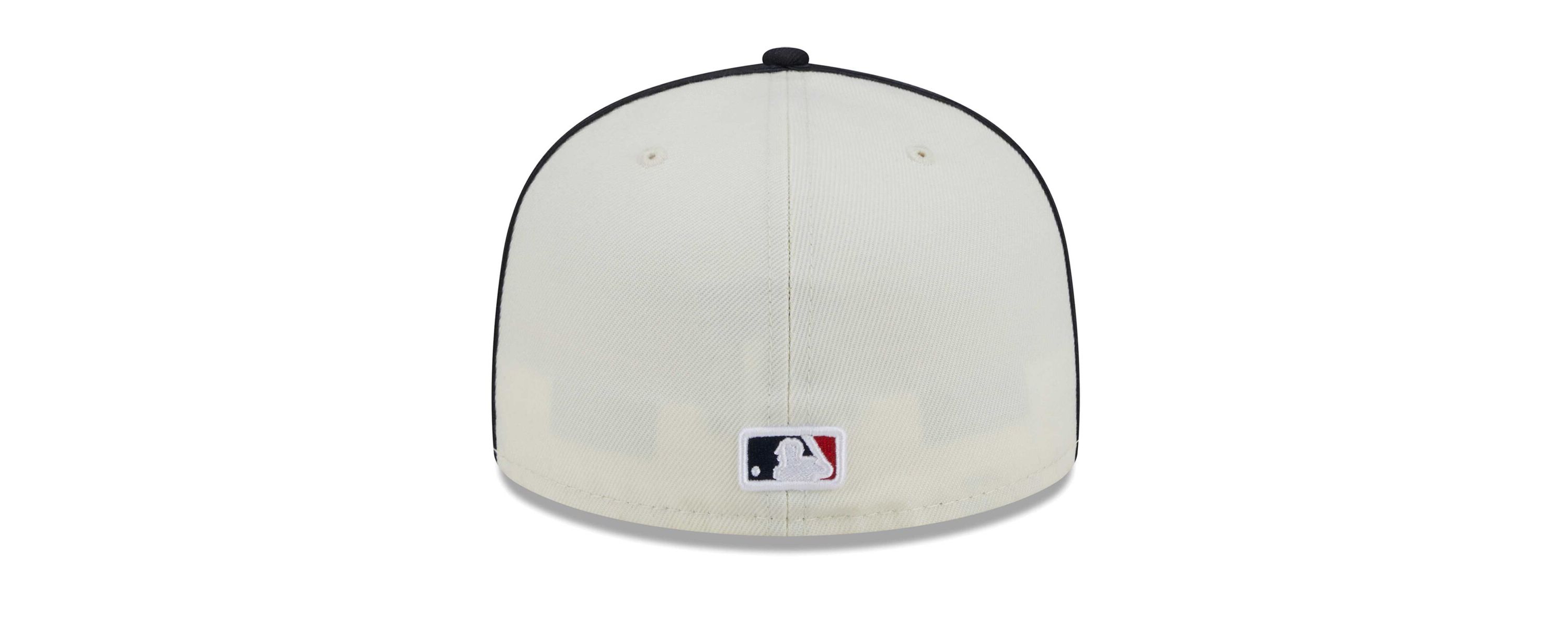 Boston Red Sox MLB Cream/Navy Boston Sox Chrome Sutash 59FIFTY Fitted Hat