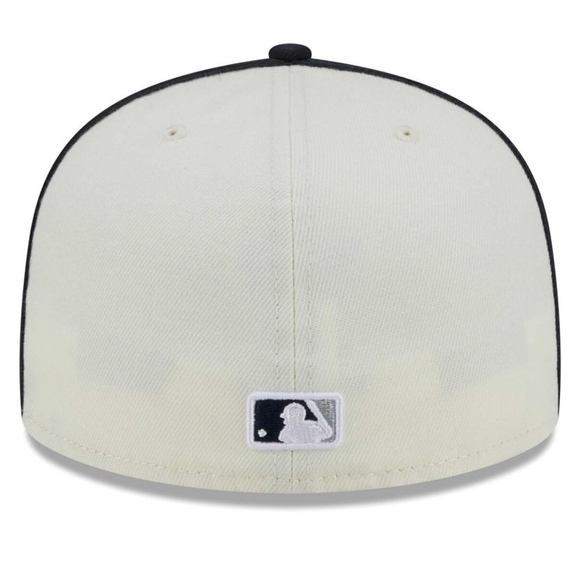 MLB Cream/Navy Detroit Tigers Chrome Sutash 59FIFTY Fitted Hat