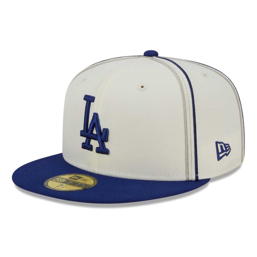 MLB Cream/Royal Los Angeles Dodgers Chrome Sutash 59FIFTY Fitted Hat