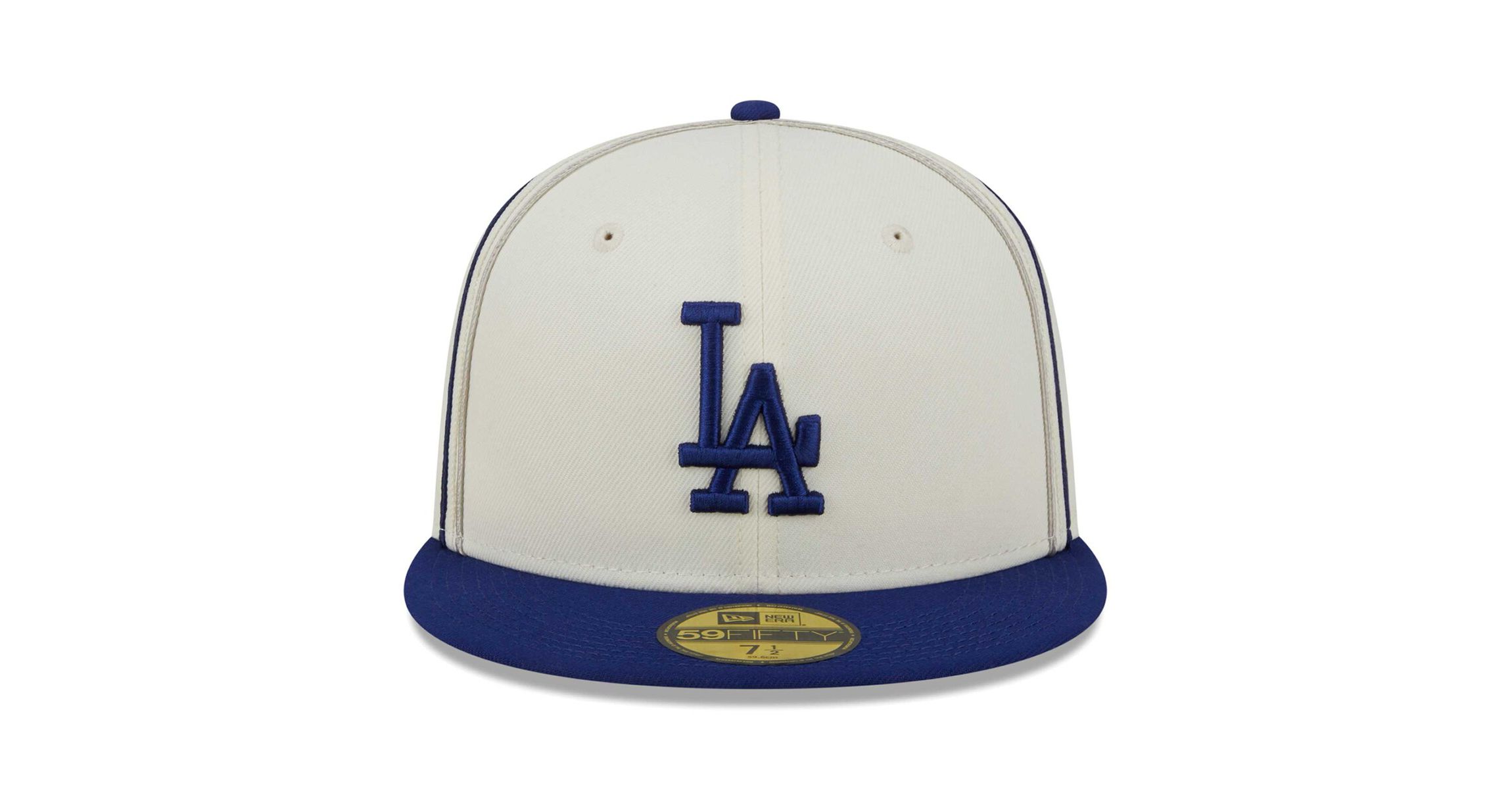 MLB Cream/Royal Los Angeles Dodgers Chrome Sutash 59FIFTY Fitted Hat