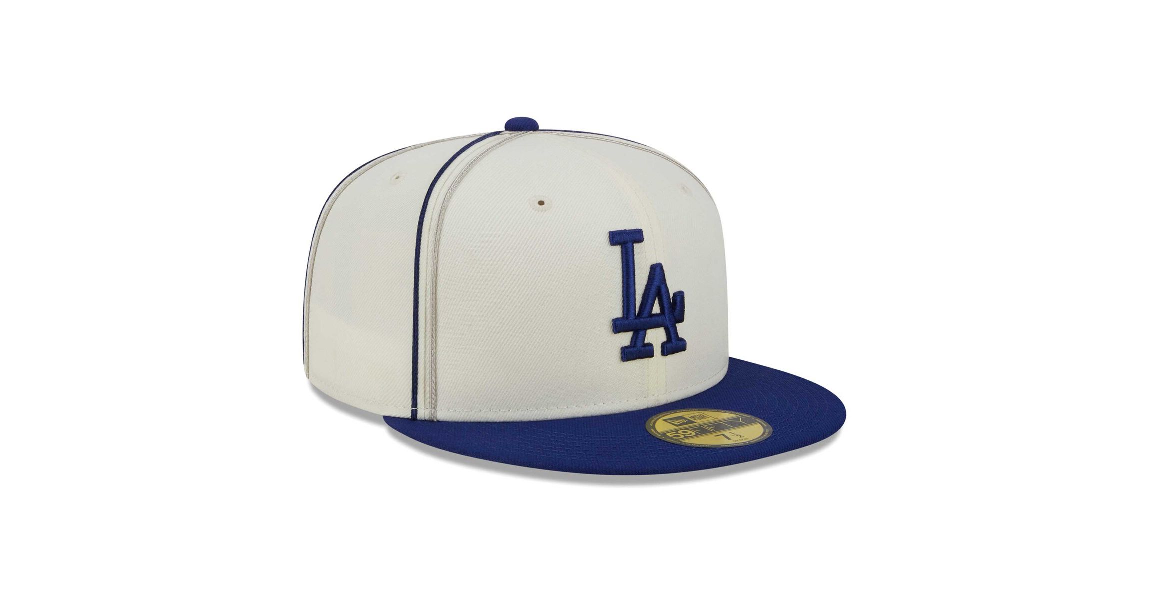 MLB Cream/Royal Los Angeles Dodgers Chrome Sutash 59FIFTY Fitted Hat