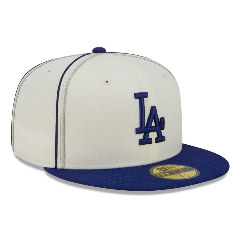 MLB Cream/Royal Los Angeles Dodgers Chrome Sutash 59FIFTY Fitted Hat