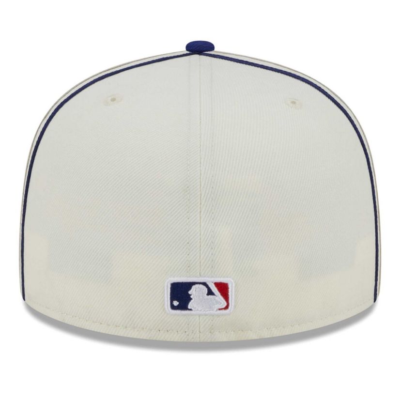 MLB Cream/Royal Los Angeles Dodgers Chrome Sutash 59FIFTY Fitted Hat