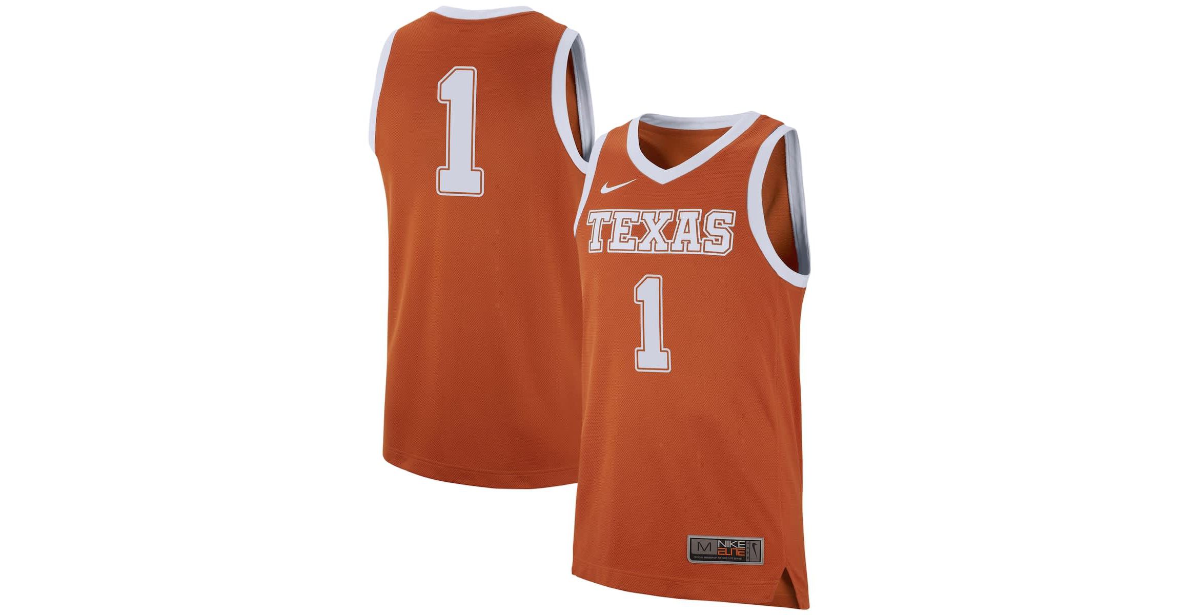 NCAA Nike #1 Burnt Texas Longhorns Replica Jersey