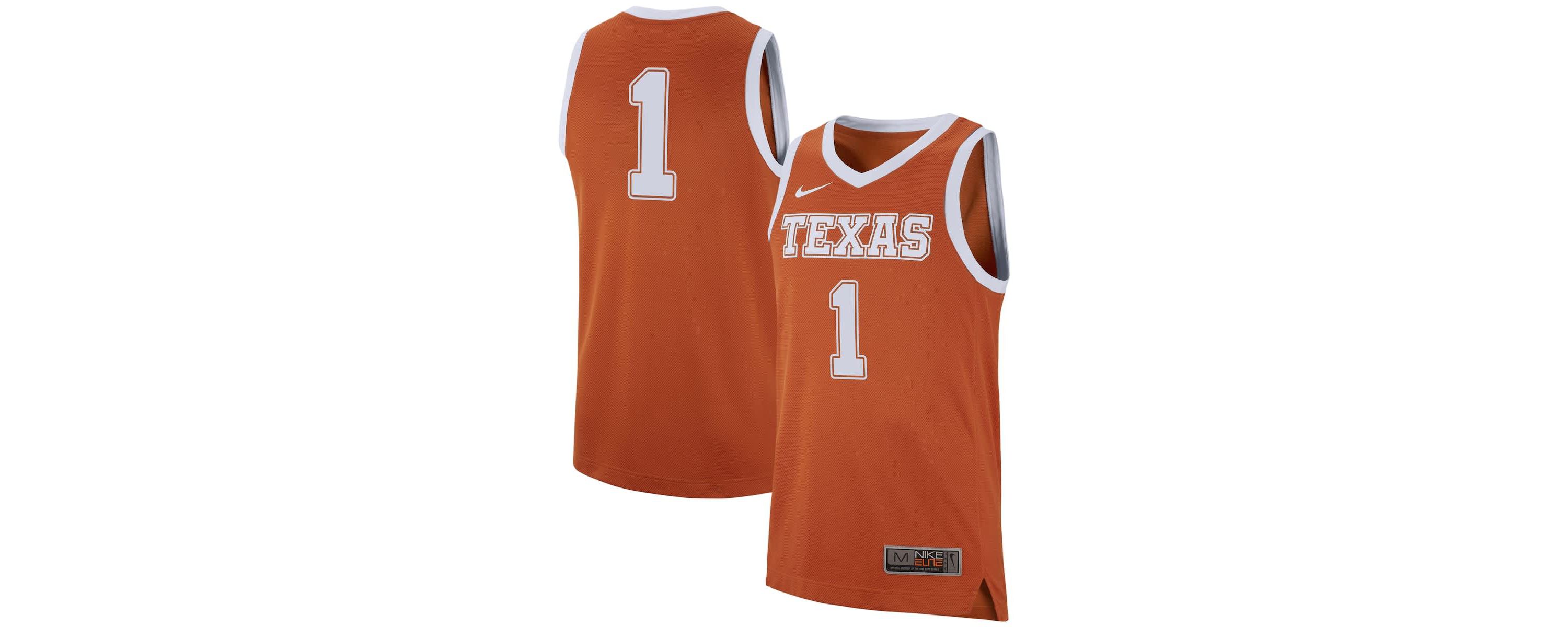 NCAA Nike #1 Burnt Texas Longhorns Replica Jersey