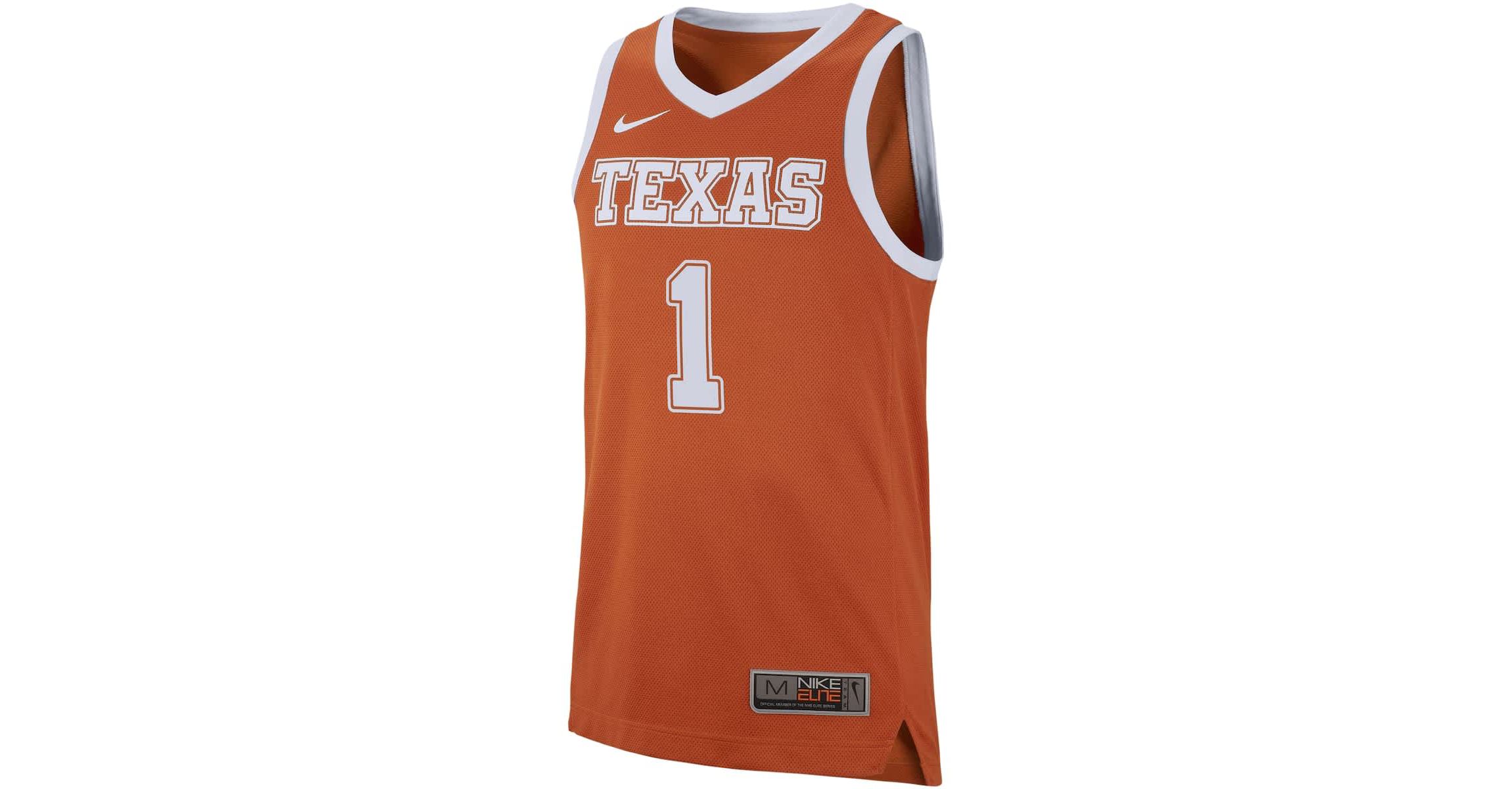 NCAA Nike #1 Burnt Texas Longhorns Replica Jersey