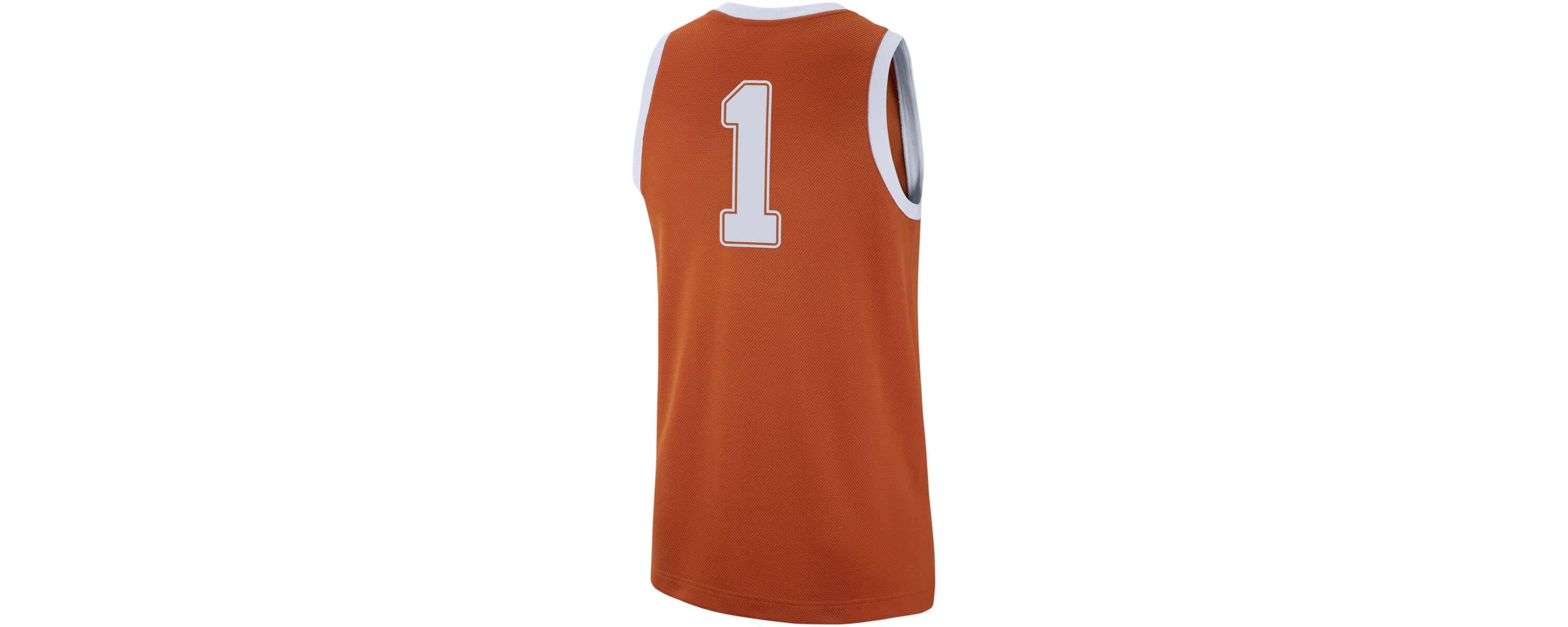 NCAA Nike #1 Burnt Texas Longhorns Replica Jersey