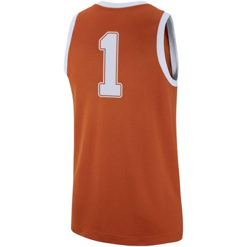 NCAA Nike #1 Burnt Texas Longhorns Replica Jersey