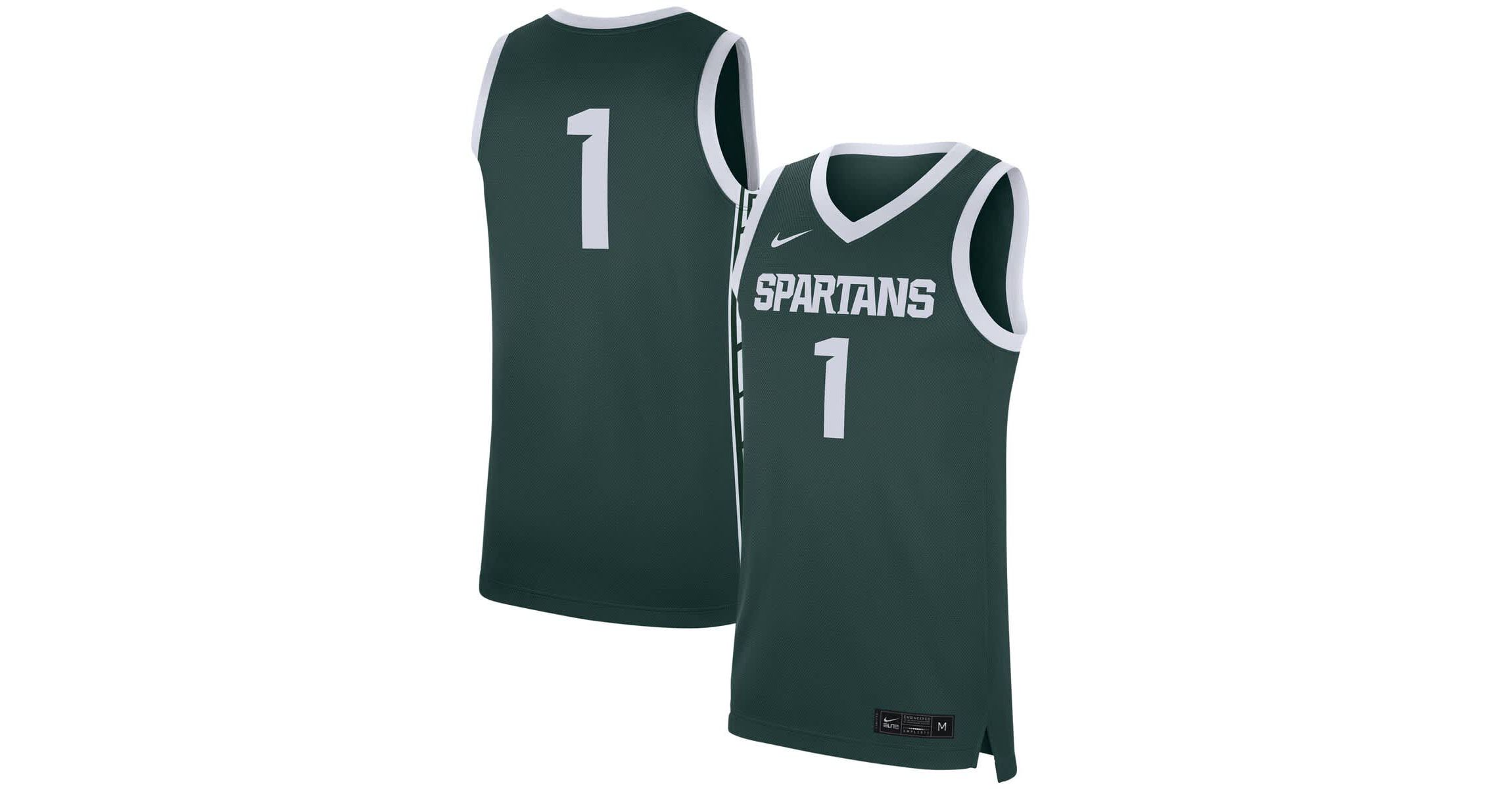 NCAA Nike #1 Michigan State Spartans Replica Jersey