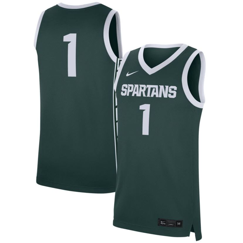 NCAA Nike #1 Michigan State Spartans Replica Jersey