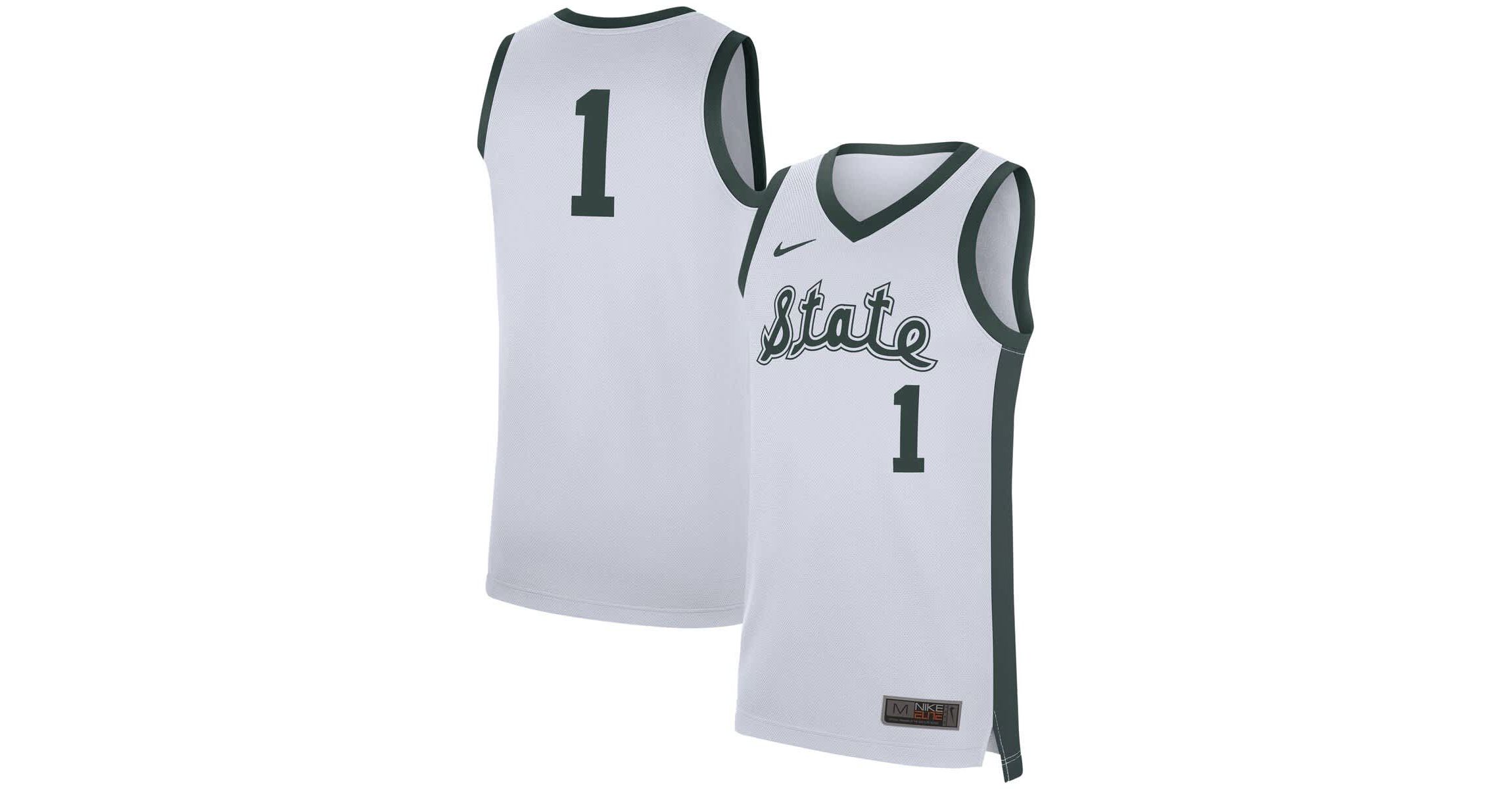 NCAA Nike #1 Michigan State Spartans Replica Jersey