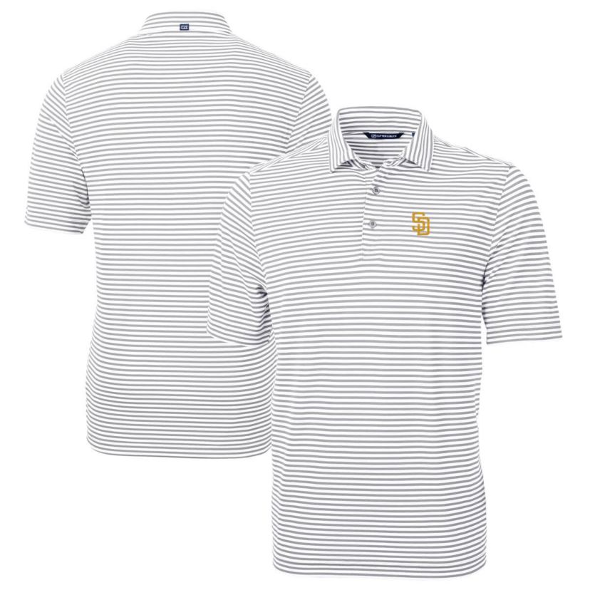 MLB San Diego Padres Virtue Eco Pique Stripe Recycled Polo