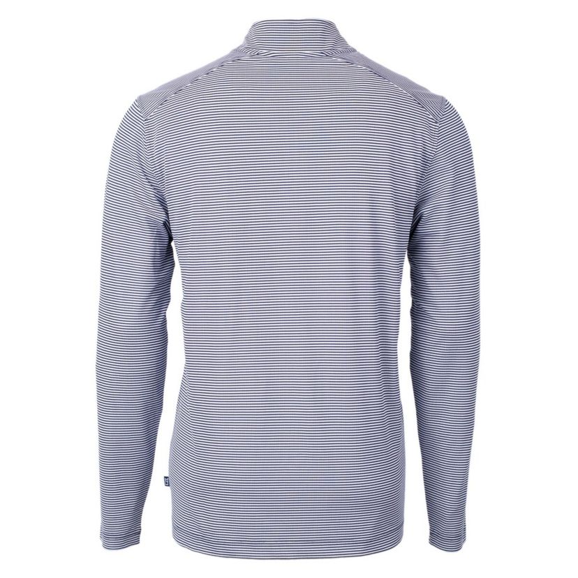 MLB Chicago Cubs Virtue Eco Pique Micro Stripe Recycled Quarter-Zip Pullover Top