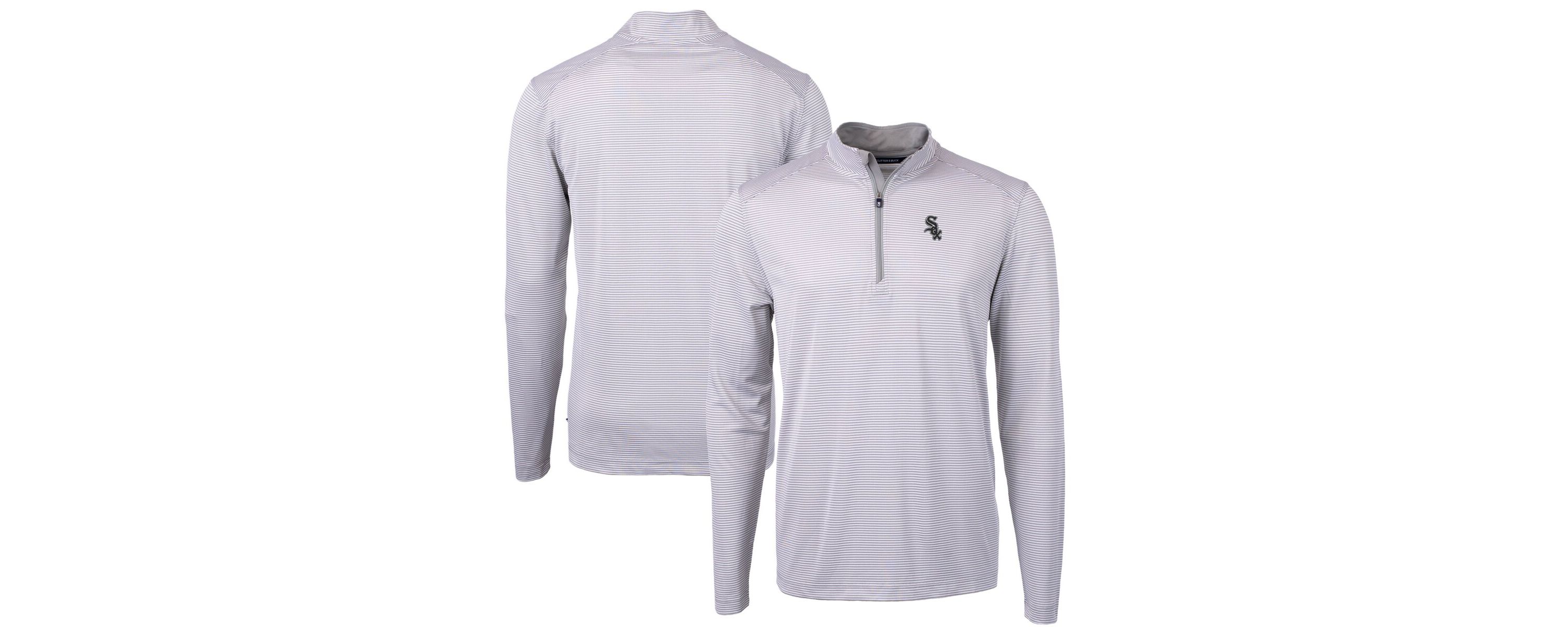 Chicago White Sox MLB Chicago Sox Virtue Eco Pique Micro Stripe Recycled Quarter-Zip Pullover Top