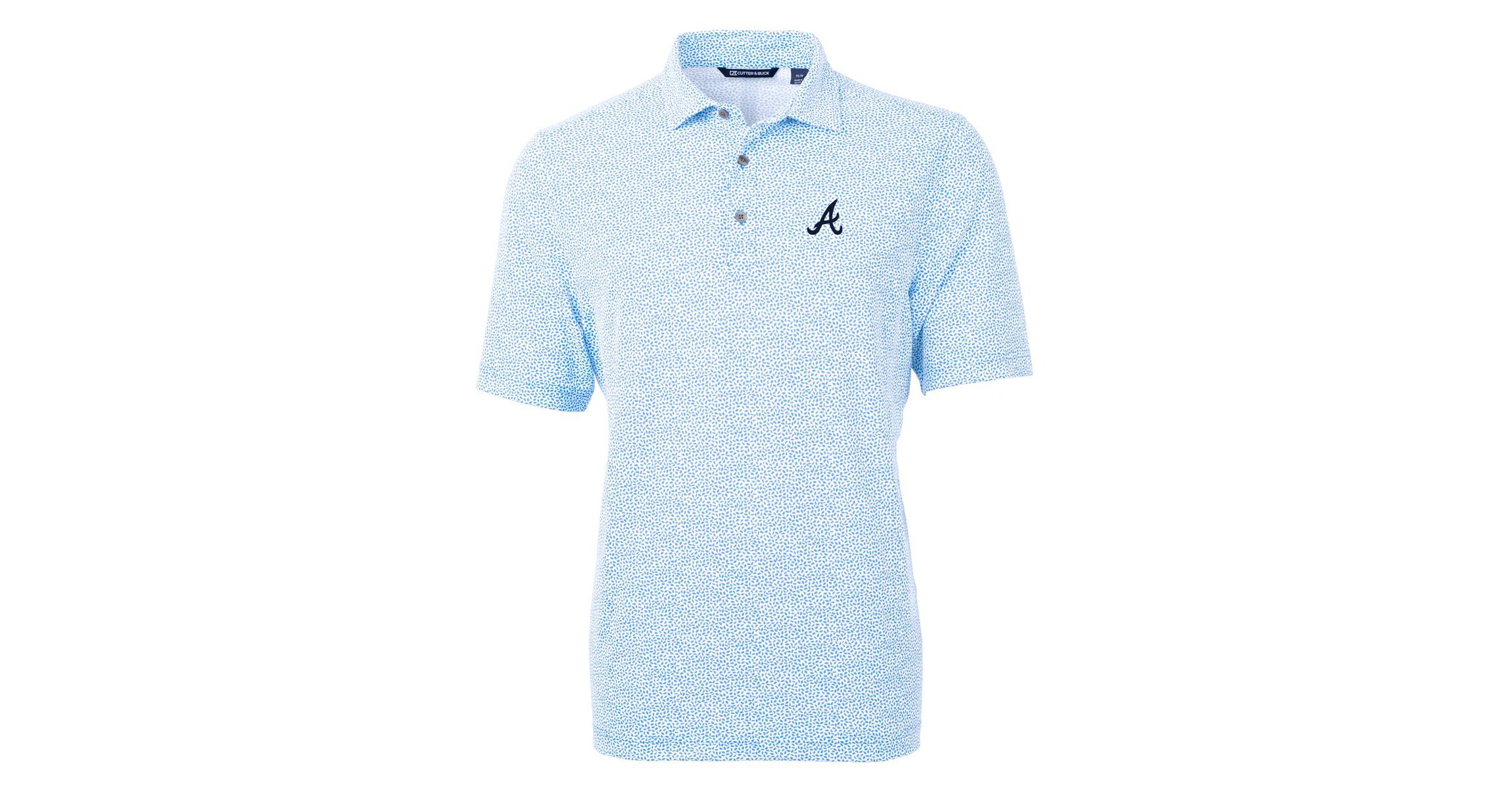 MLB Light Atlanta Braves Virtue Eco Pique Botanical Print Recycled Polo