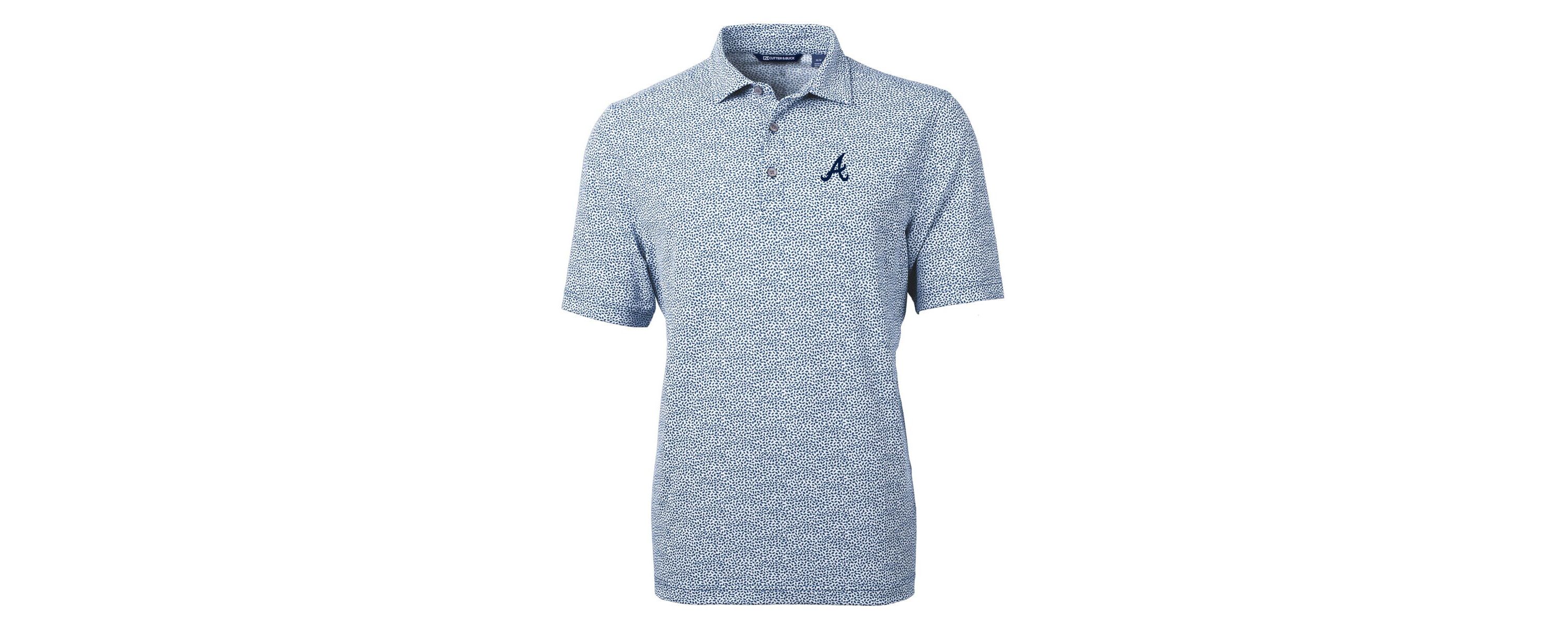 MLB Atlanta Braves Virtue Eco Pique Botanical Print Recycled Polo
