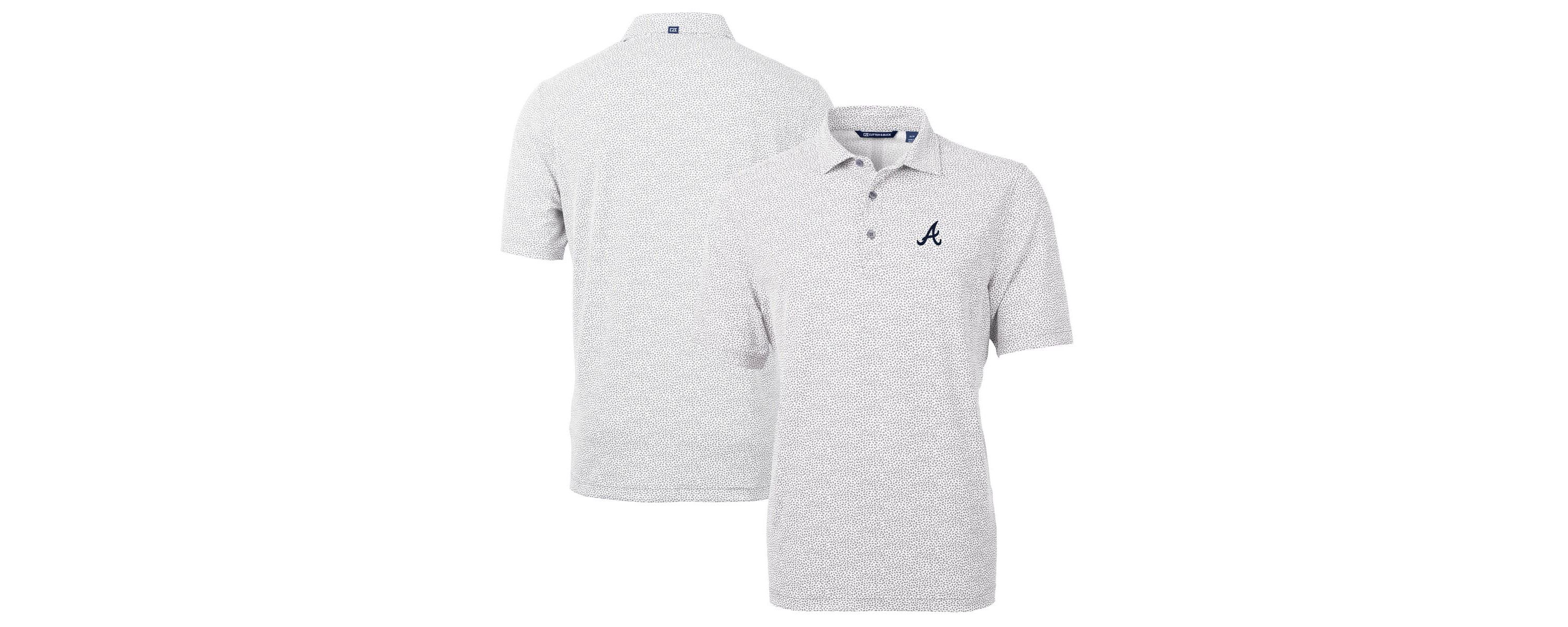 MLB Atlanta Braves Virtue Eco Pique Botanical Print Recycled Polo