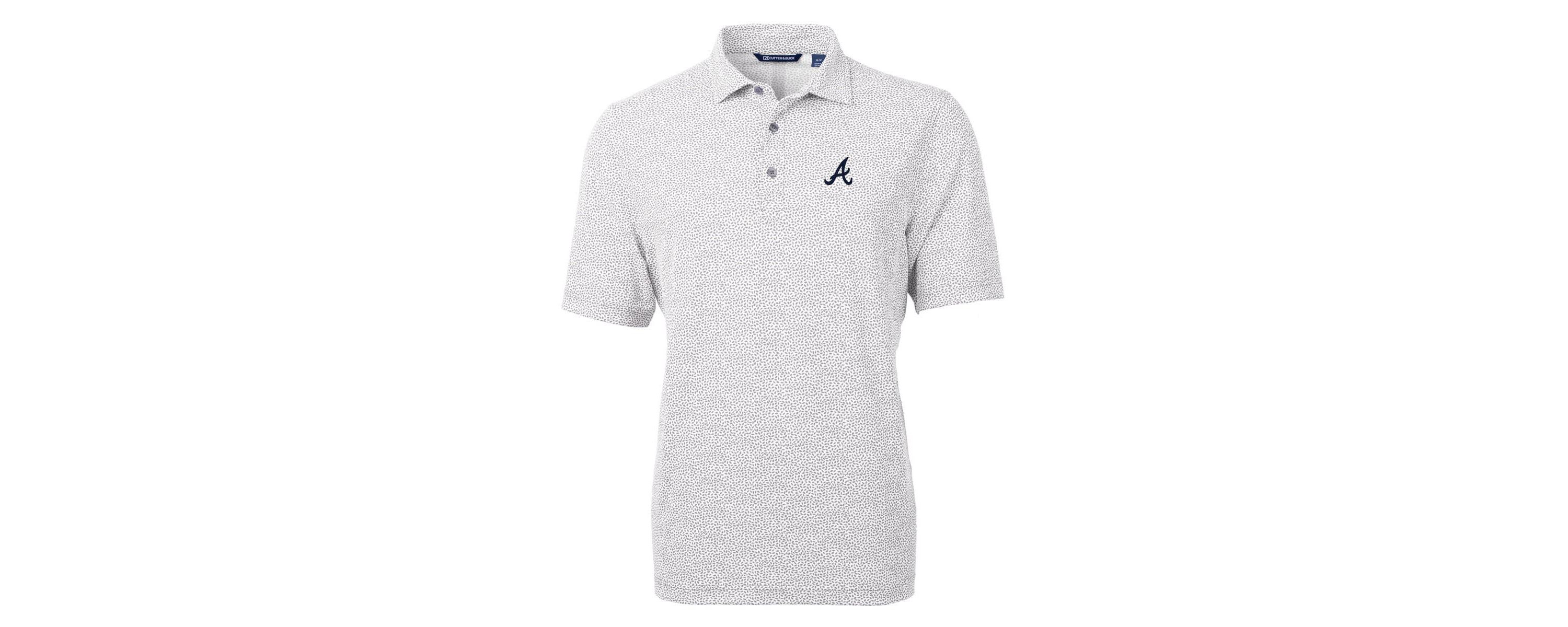 MLB Atlanta Braves Virtue Eco Pique Botanical Print Recycled Polo