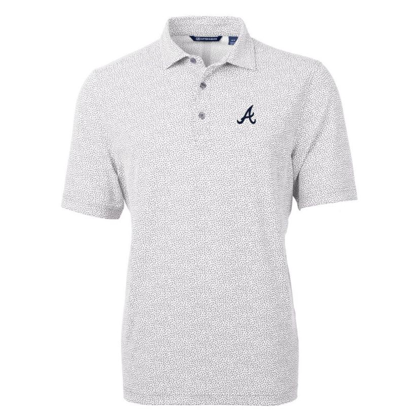 MLB Atlanta Braves Virtue Eco Pique Botanical Print Recycled Polo