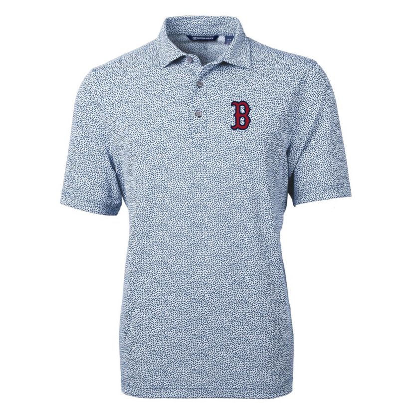 Boston Red Sox MLB Boston Sox Virtue Eco Pique Botanical Print Recycled Polo