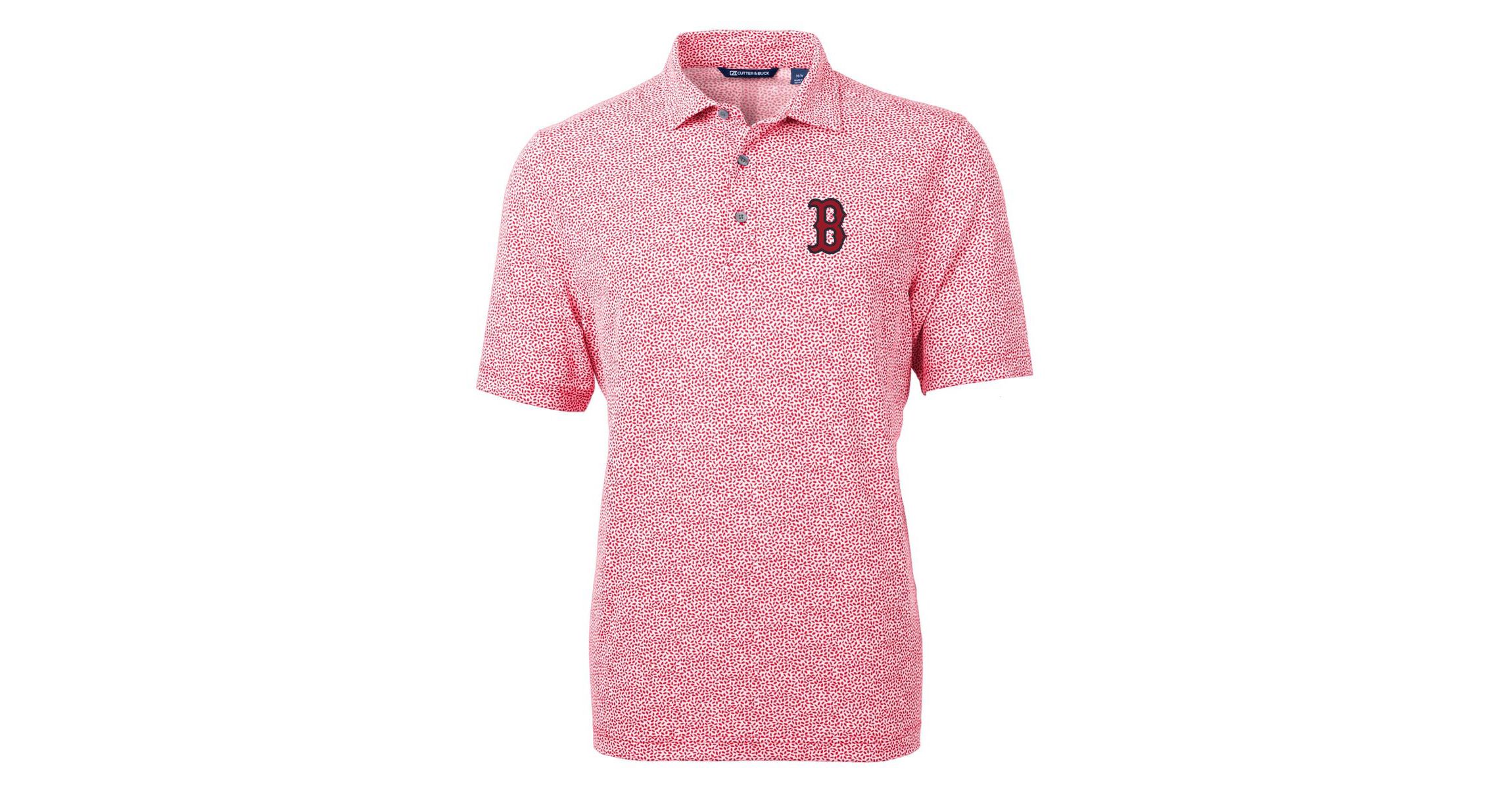 Boston Red Sox MLB Boston Sox Virtue Eco Pique Botanical Print Recycled Polo