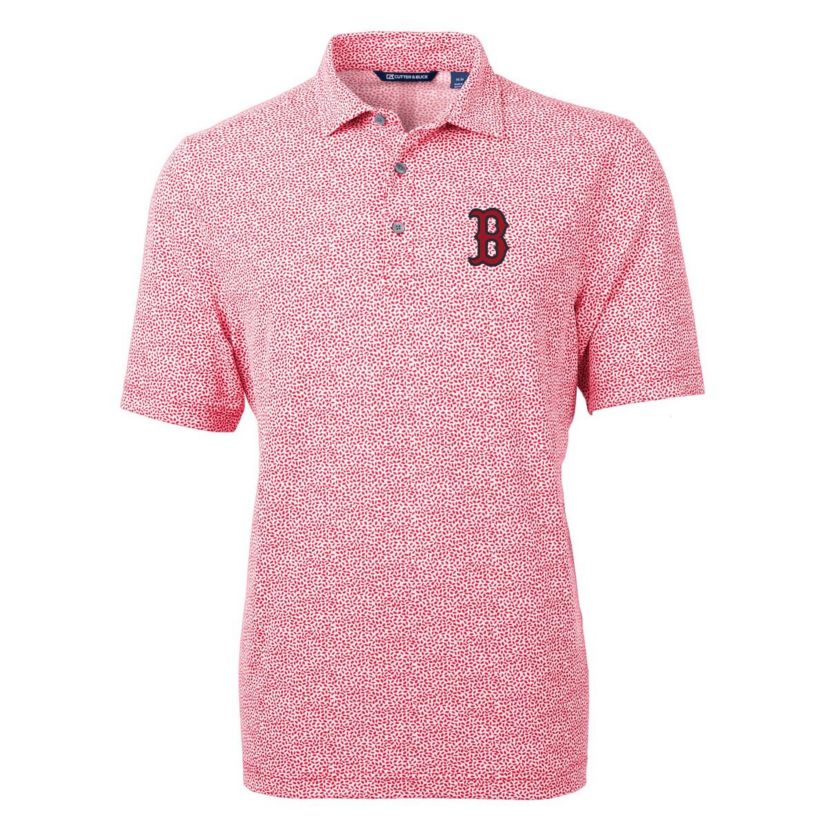 Boston Red Sox MLB Boston Sox Virtue Eco Pique Botanical Print Recycled Polo