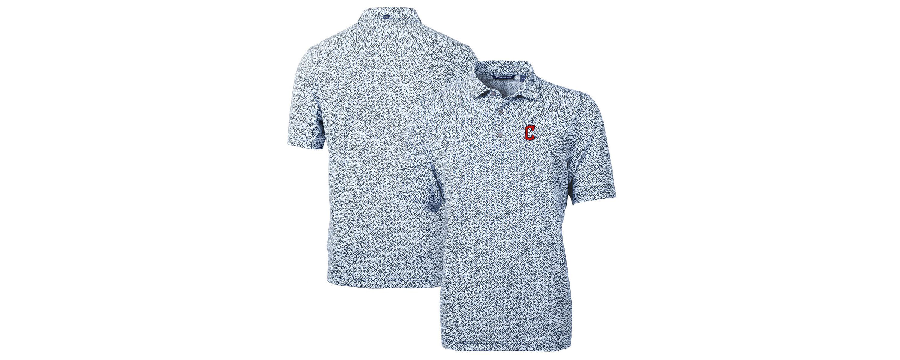 MLB Cleveland Guardians Virtue Eco Pique Botanical Print Recycled Polo