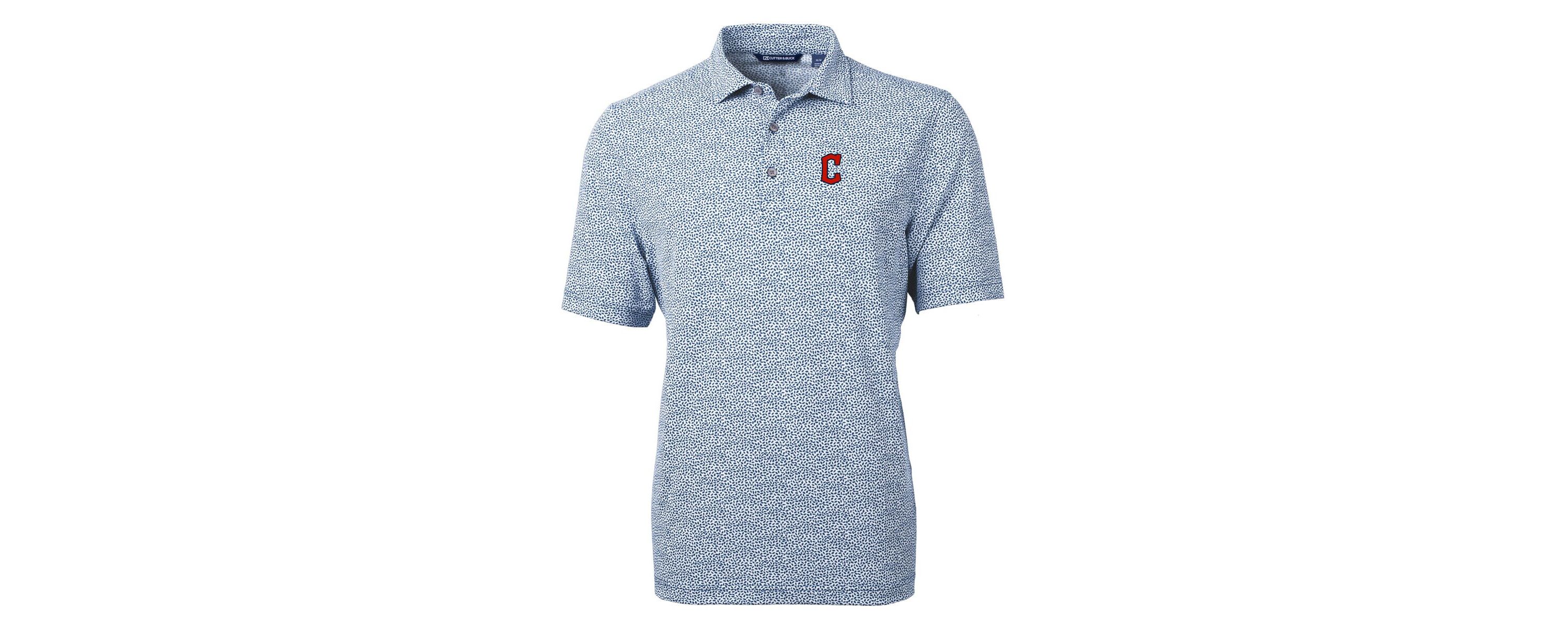 MLB Cleveland Guardians Virtue Eco Pique Botanical Print Recycled Polo