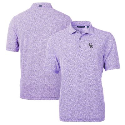 Cutter & Buck Men's MLB Colorado Rockies Virtue Eco Pique Botanical Print Recycled Polo
