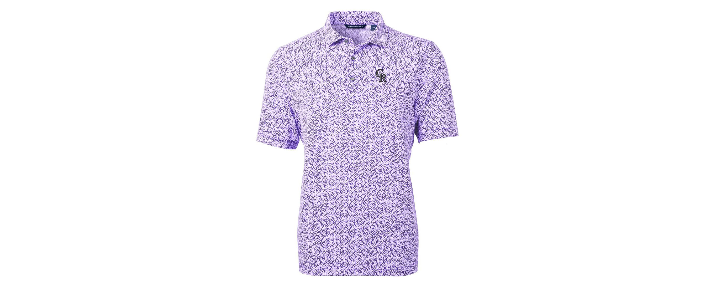 MLB Colorado Rockies Virtue Eco Pique Botanical Print Recycled Polo