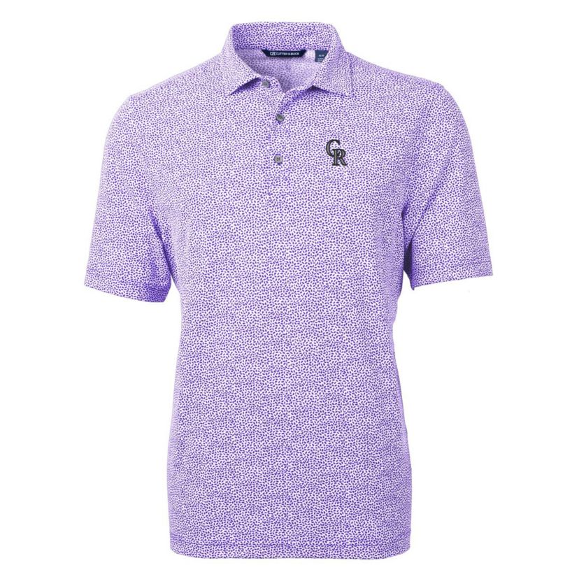 MLB Colorado Rockies Virtue Eco Pique Botanical Print Recycled Polo