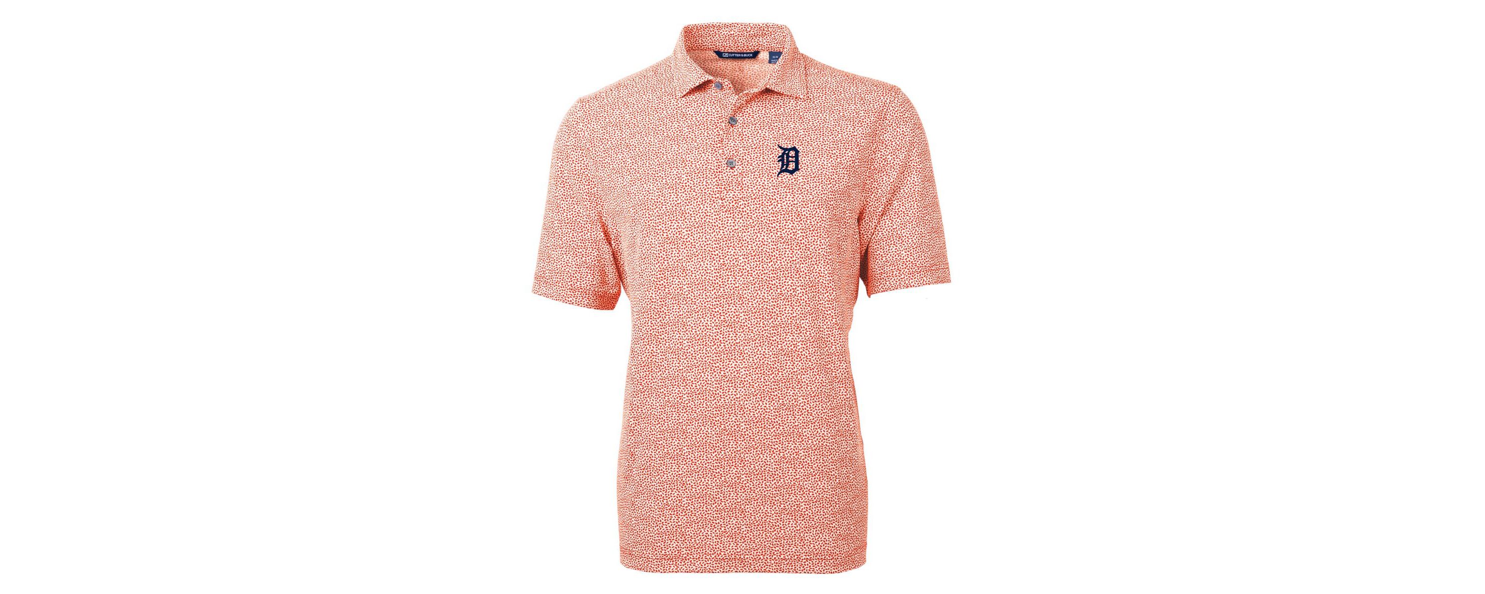 MLB Detroit Tigers Virtue Eco Pique Botanical Print Recycled Polo