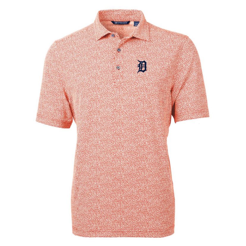MLB Detroit Tigers Virtue Eco Pique Botanical Print Recycled Polo