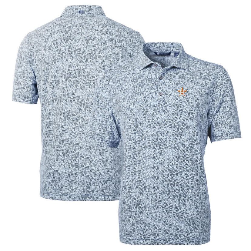 MLB Houston Astros Virtue Eco Pique Botanical Print Recycled Polo