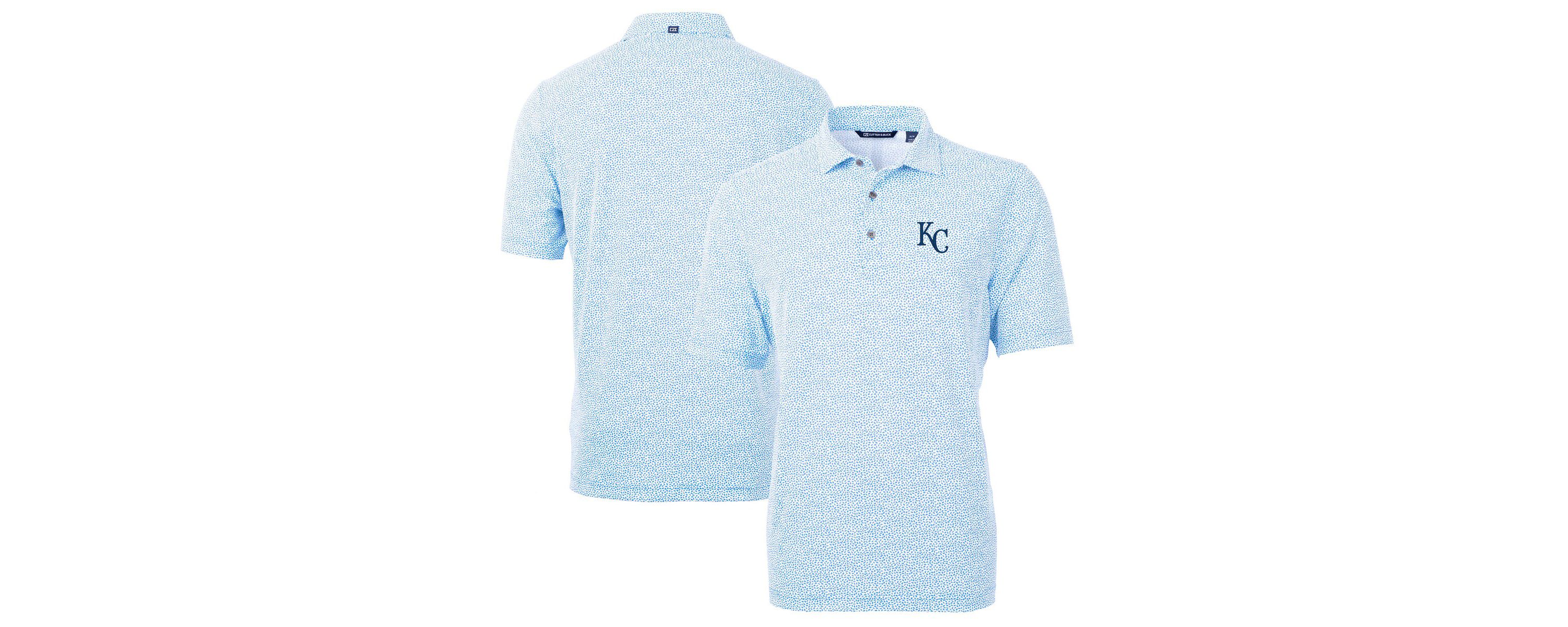 MLB Light Kansas City Royals Virtue Eco Pique Botanical Print Recycled Polo