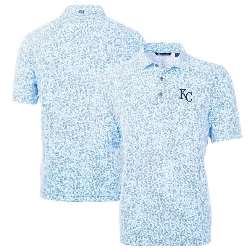 MLB Light Kansas City Royals Virtue Eco Pique Botanical Print Recycled Polo