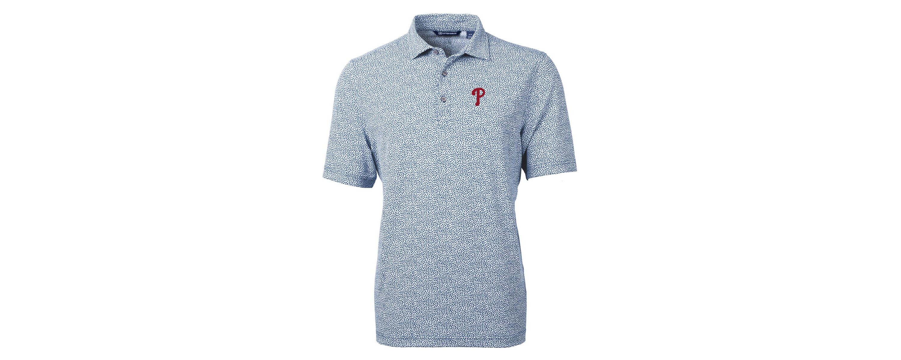 MLB Philadelphia Phillies Virtue Eco Pique Botanical Print Recycled Polo