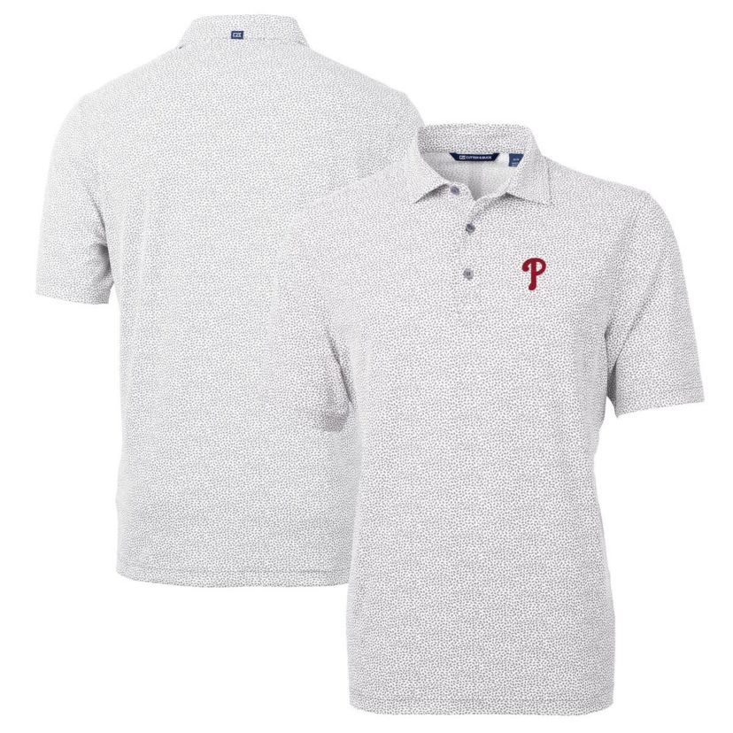 MLB Philadelphia Phillies Virtue Eco Pique Botanical Print Recycled Polo