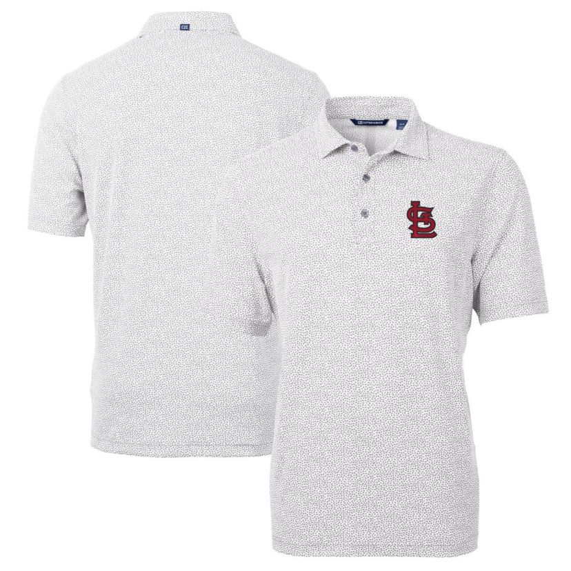 MLB St. Louis Cardinals Virtue Eco Pique Botanical Print Recycled Polo