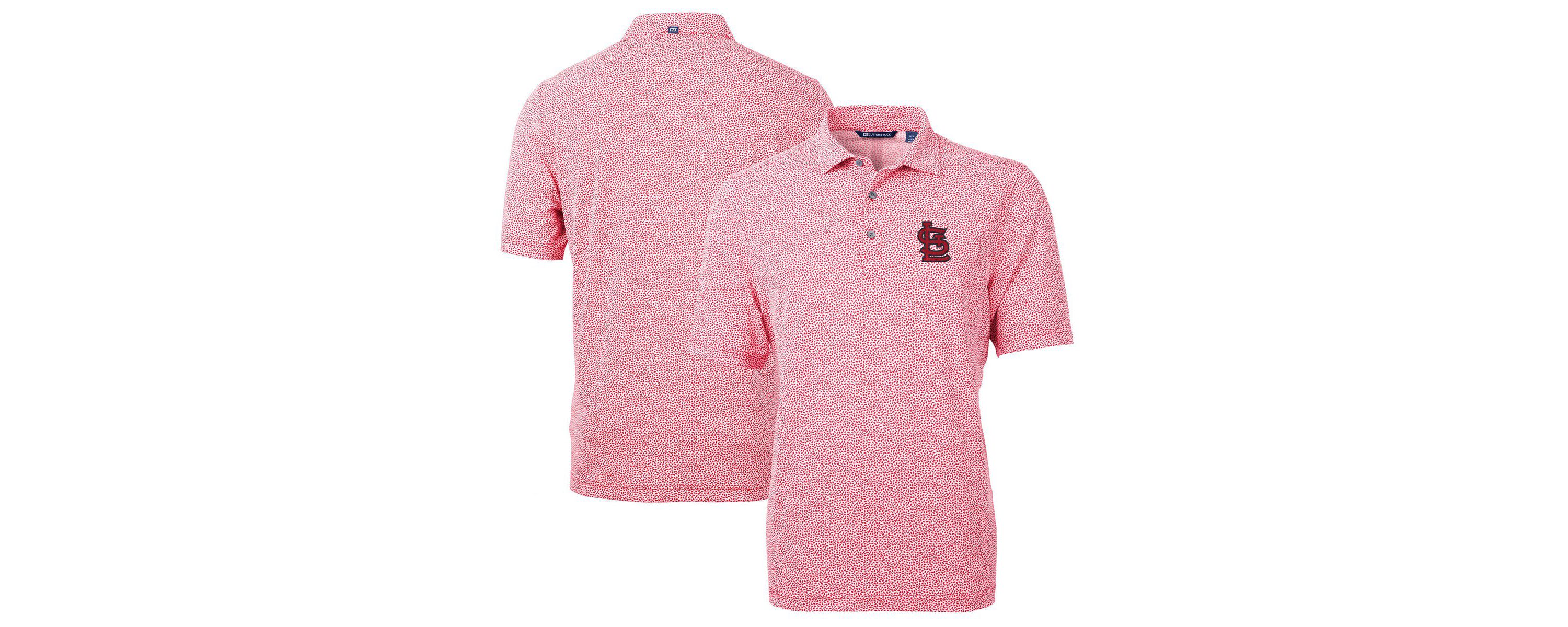 MLB St. Louis Cardinals Virtue Eco Pique Botanical Print Recycled Polo