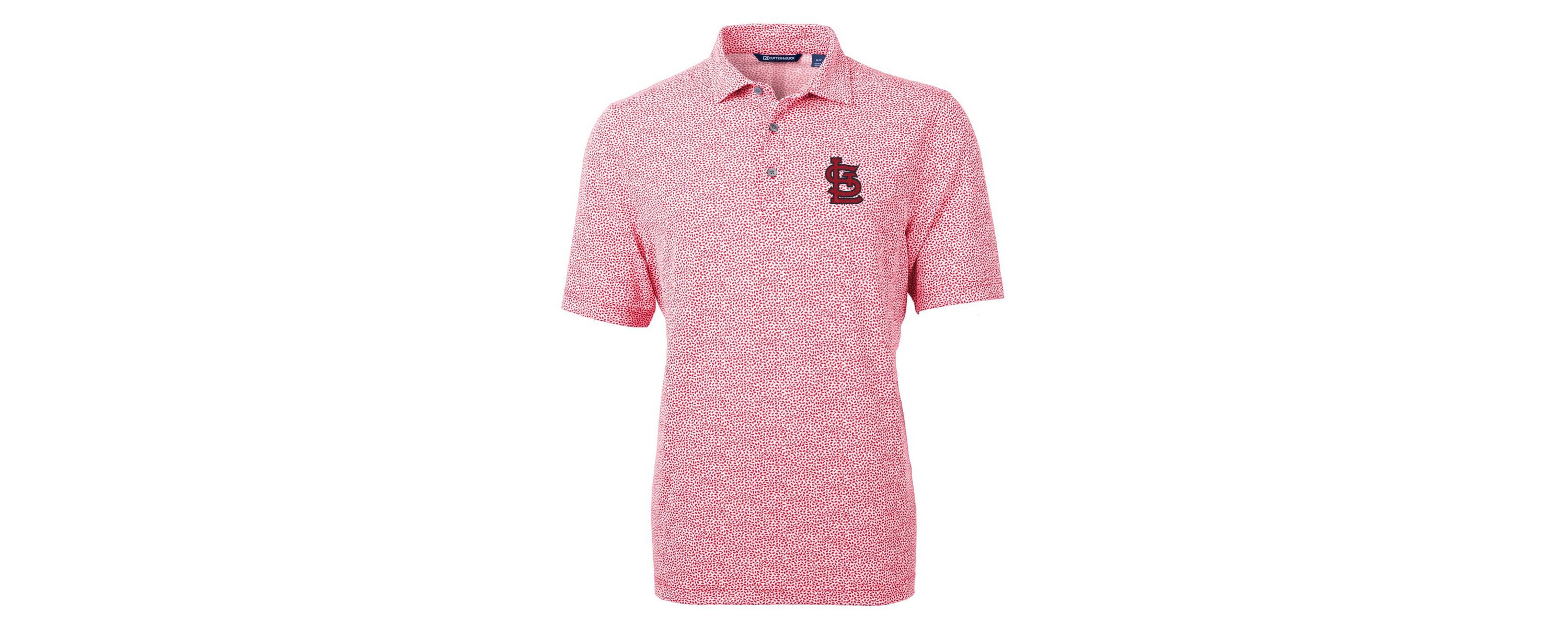 MLB St. Louis Cardinals Virtue Eco Pique Botanical Print Recycled Polo