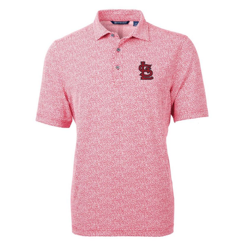 MLB St. Louis Cardinals Virtue Eco Pique Botanical Print Recycled Polo